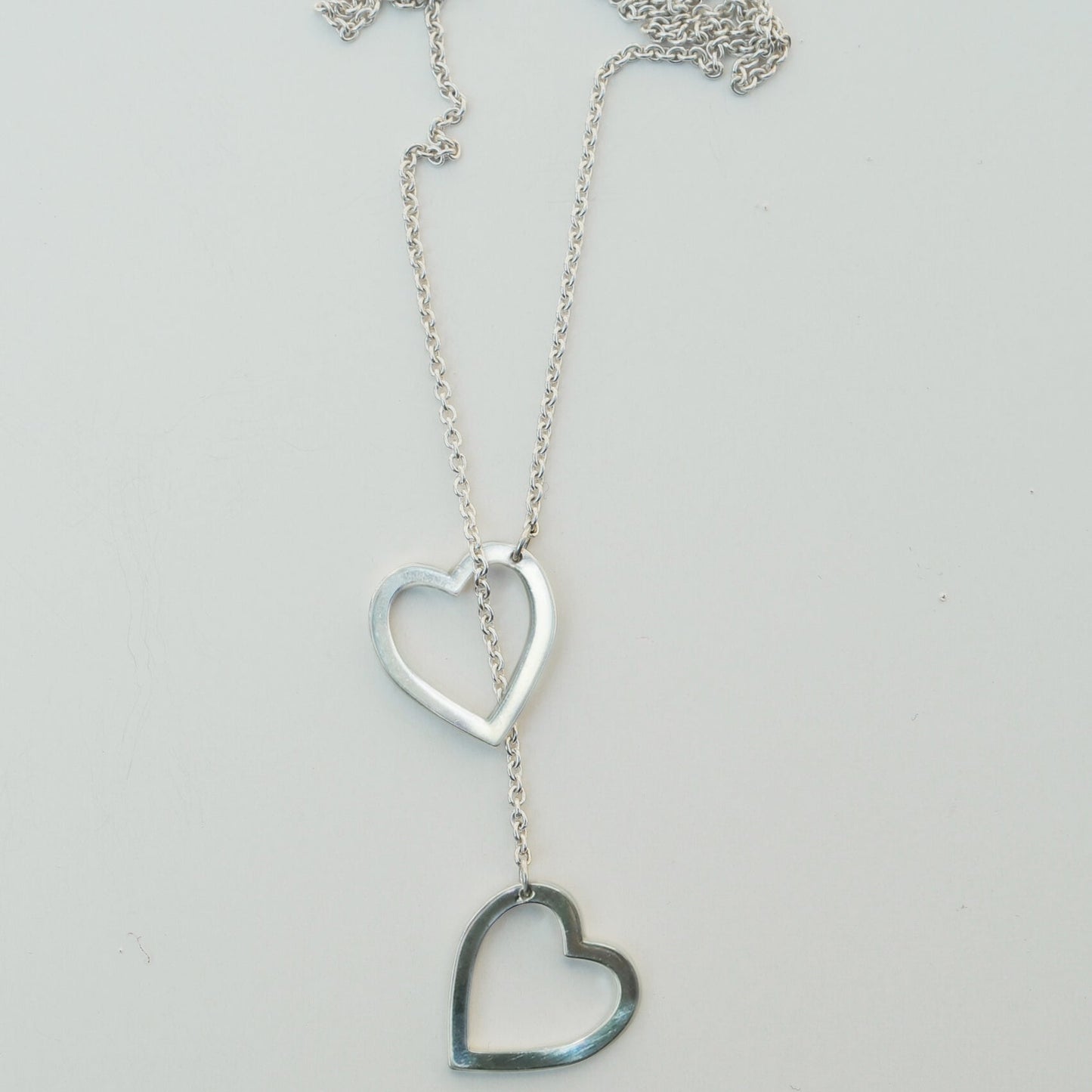 Necklace Link Heart Neck Silver