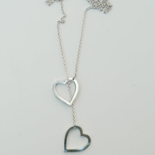 Necklace Link Heart Neck Silver