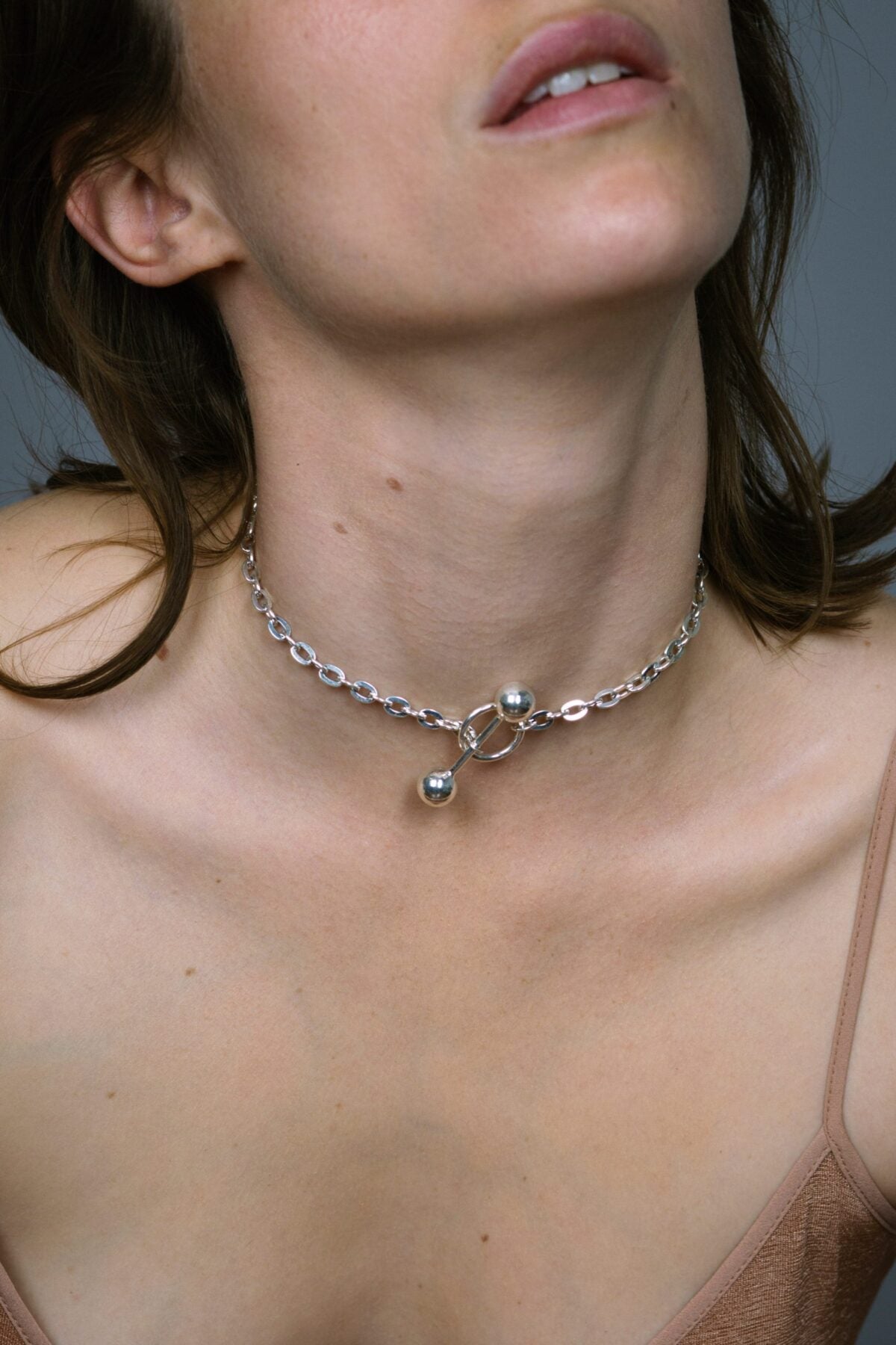 Necklace Barbelle Choker Silver