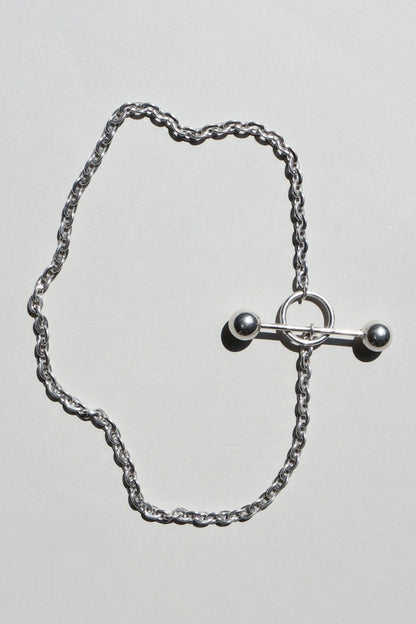 Necklace Barbelle Choker Silver