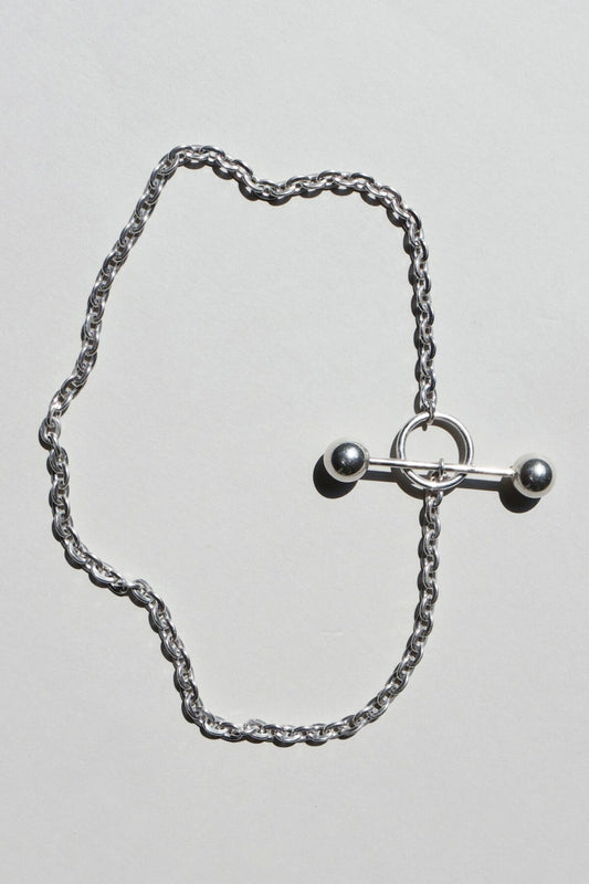 Necklace Barbelle Choker Silver