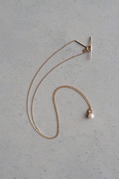 Necklace Big Pearl Neck Silver