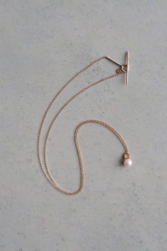 Necklace Big Pearl Neck Silver