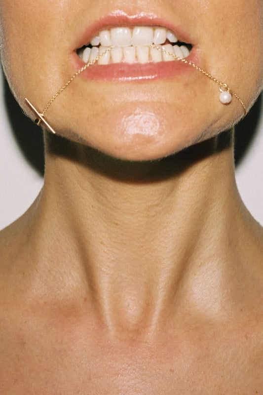 Necklace Big Pearl Neck Silver