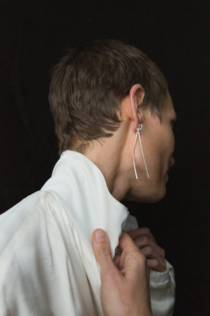 Earring Bow Earrings Silver