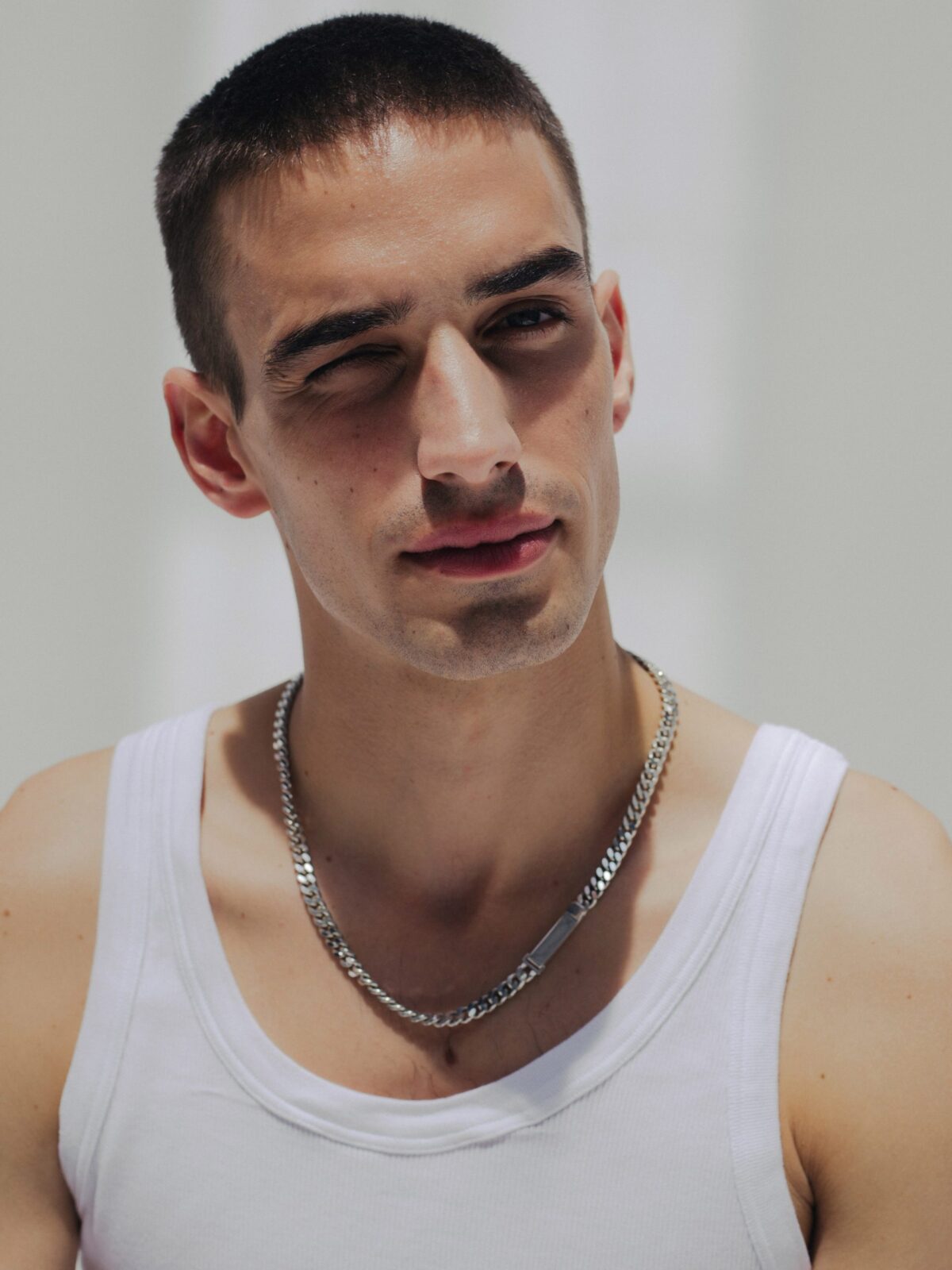 Necklace Link Heart Neck Silver