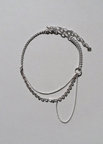 Necklace Short Mixmatch Silver