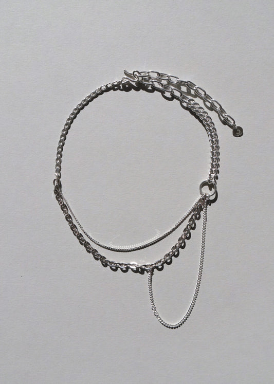 Necklace Short Mixmatch Silver