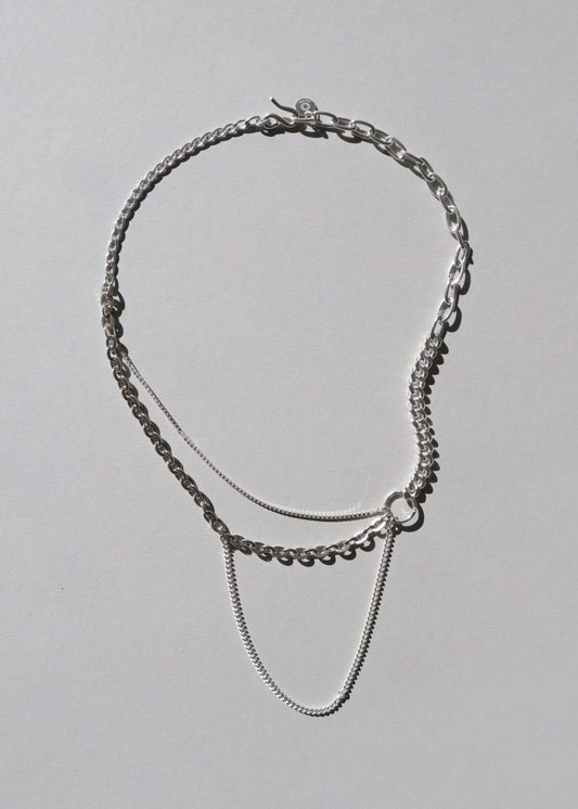 Necklace Short Mixmatch Silver