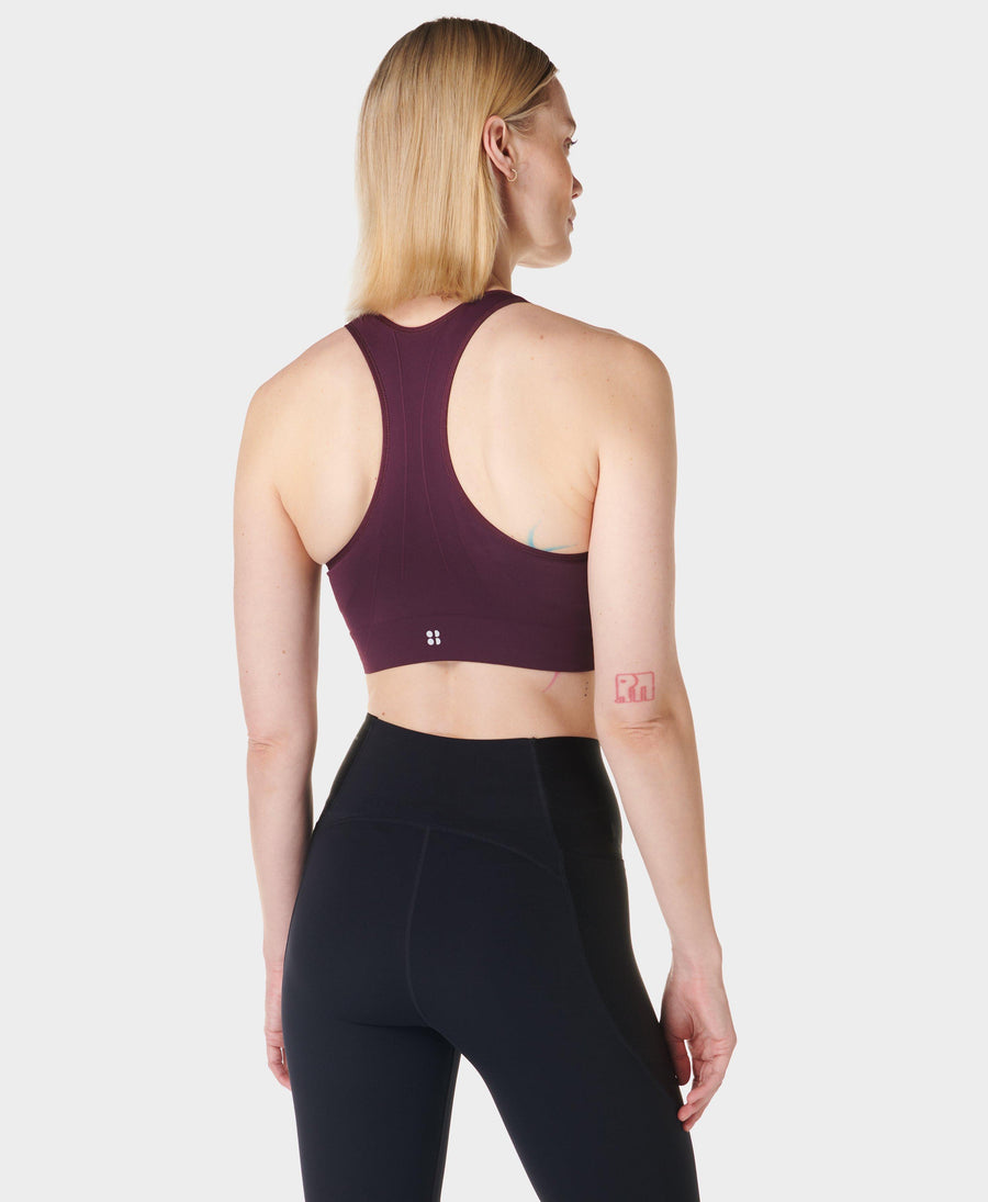 Stamina Seamless Sports Bra Sb10260 Midnight-Cherry-Purp