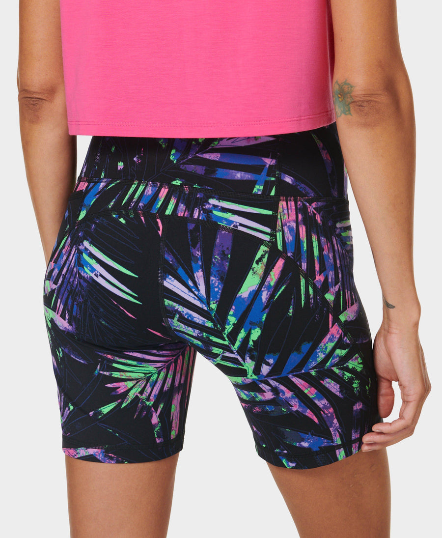 Power 6 Biker Shorts Sb4822ap R Black-Paradise-Palms