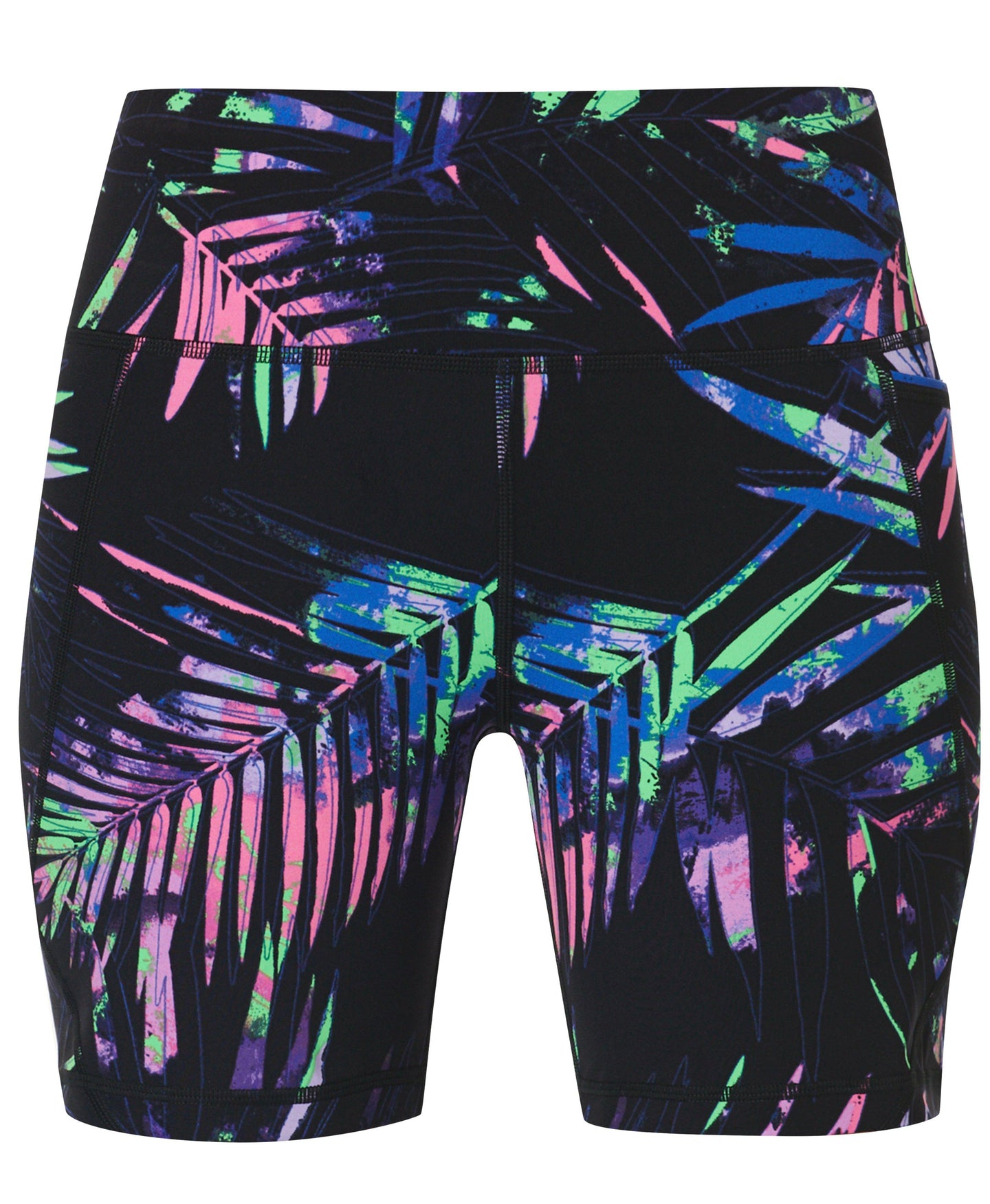 Power 6 Biker Shorts Sb4822ap R Black-Paradise-Palms