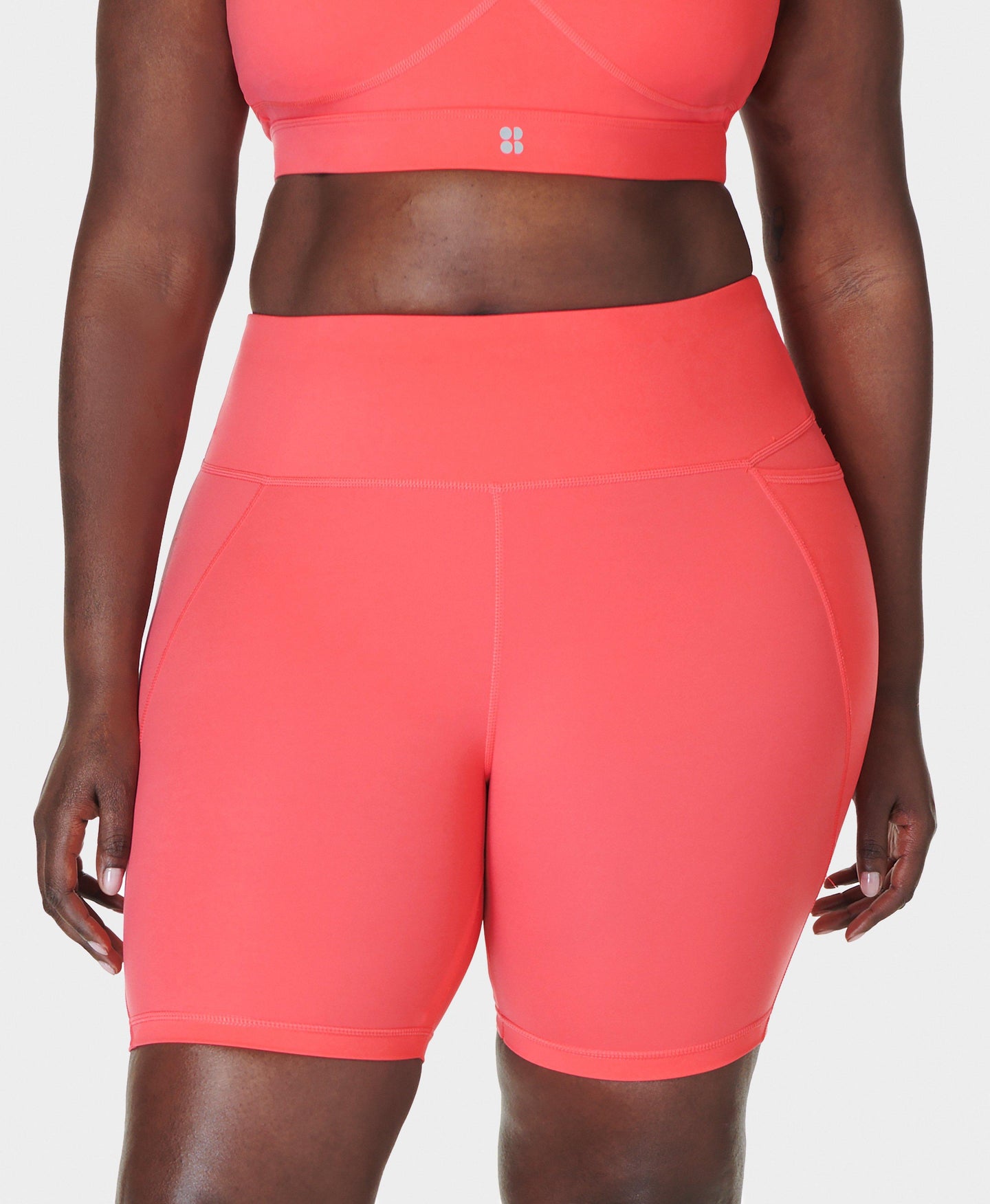 Power 9 Biker Shorts Sb4822p L Coral-Pink