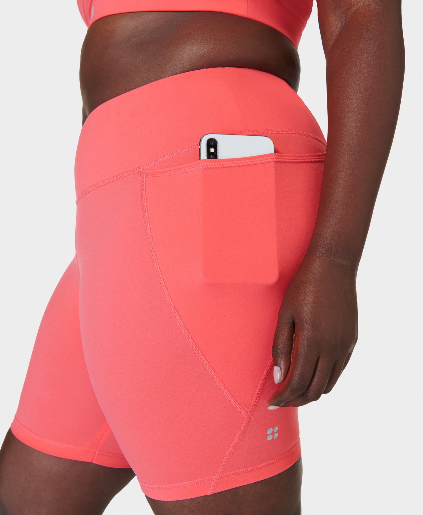 Power 9 Biker Shorts Sb4822p L Coral-Pink