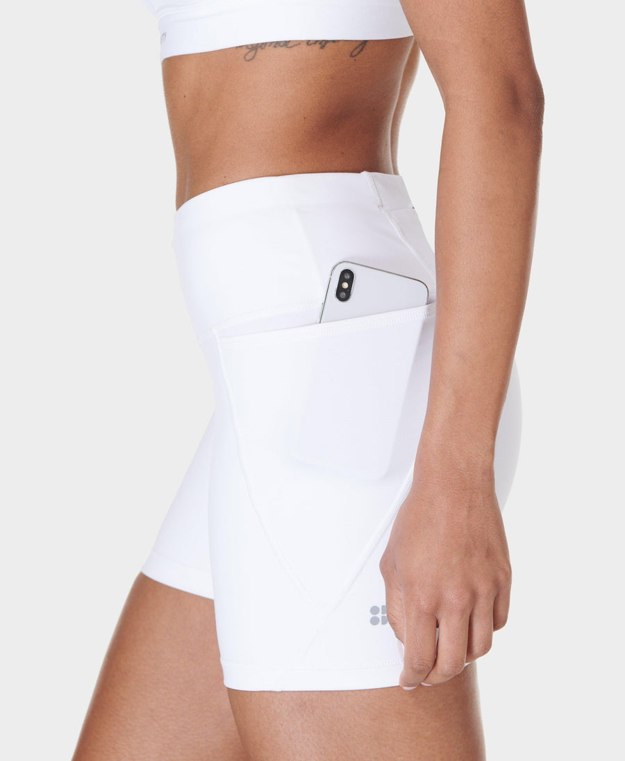 Power 4 Biker Shorts Sb4822p S White