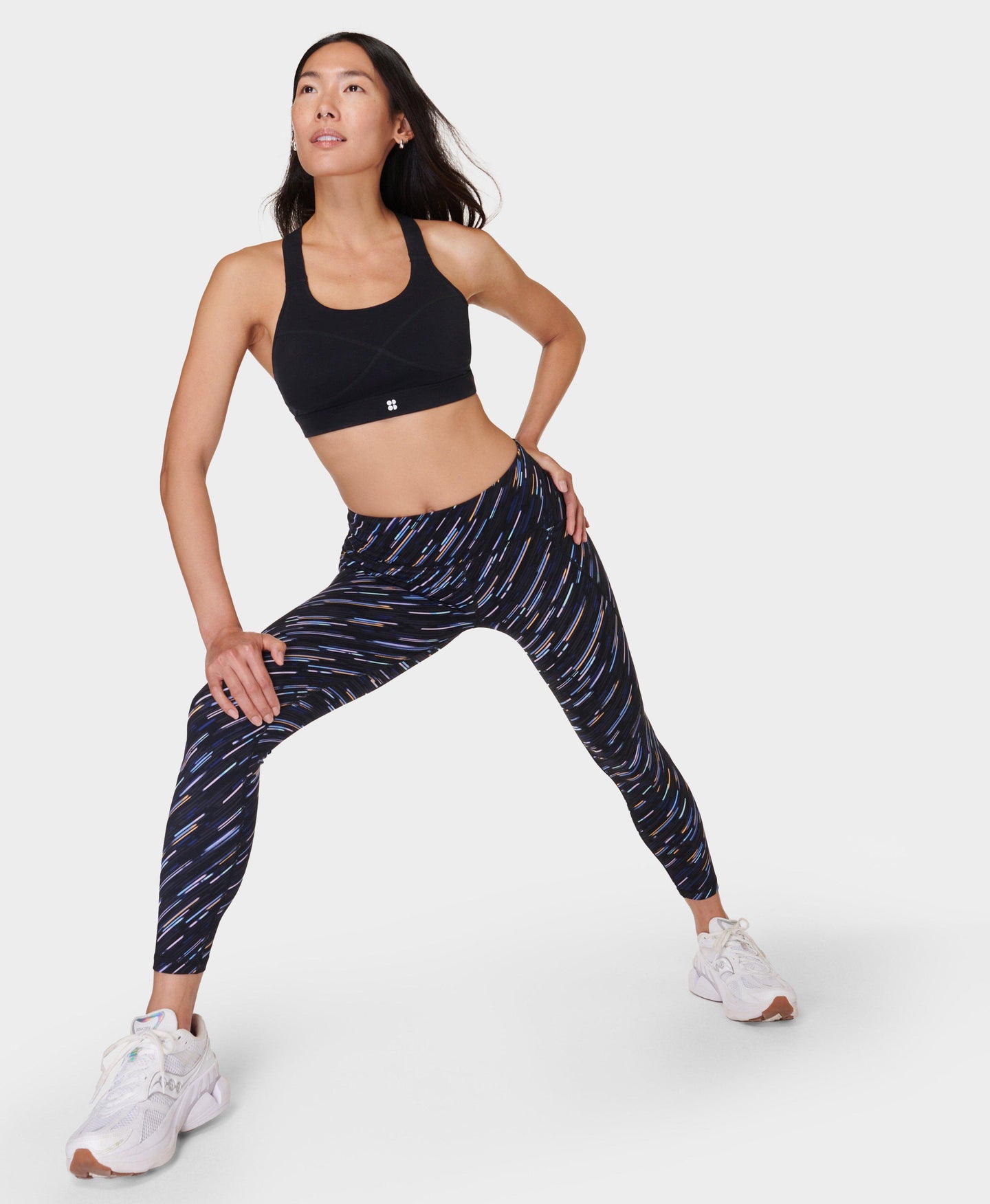 Power Workout Leggings Sb5400a Black-Gradient-Strip