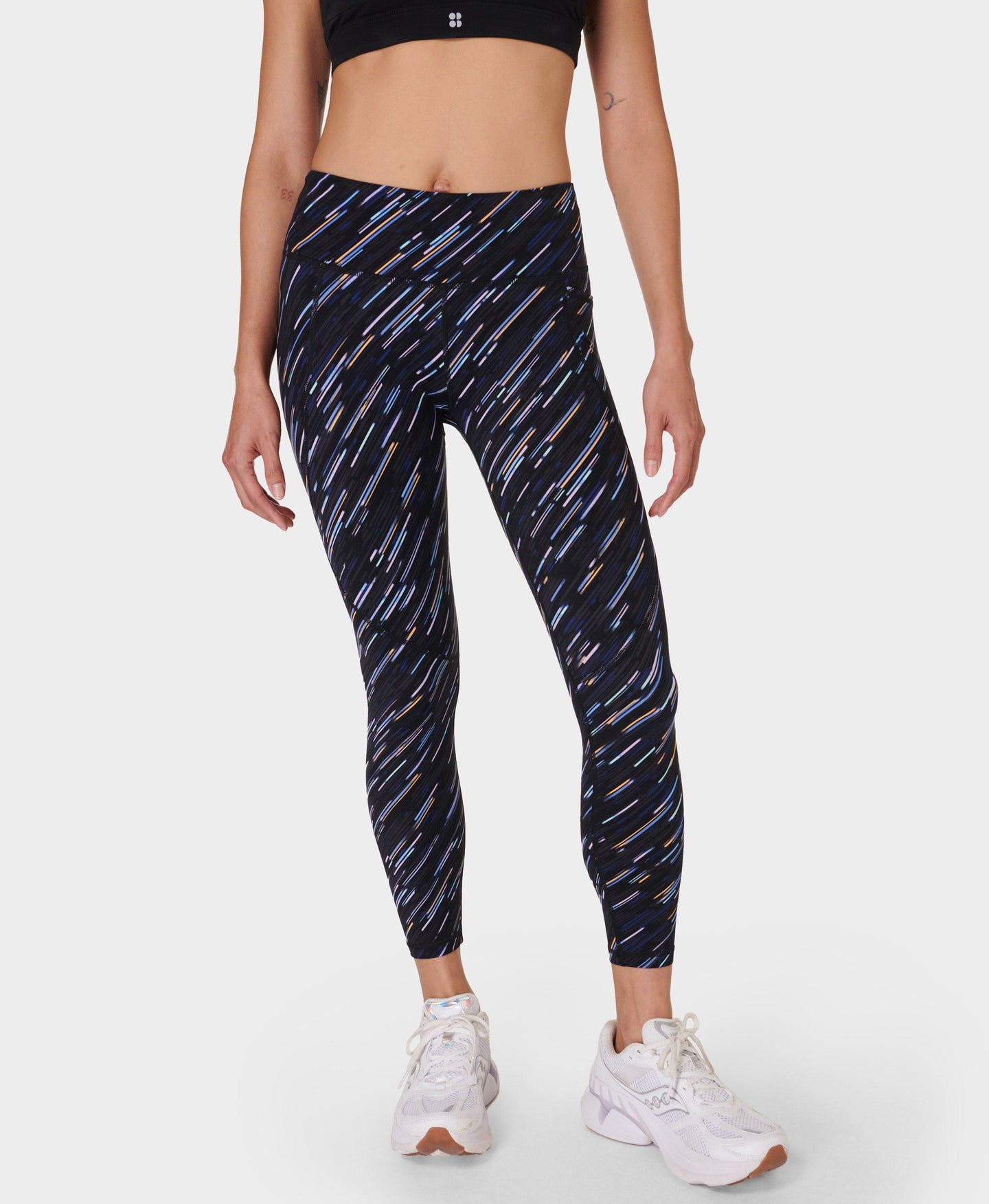 Power Workout Leggings Sb5400a Black-Gradient-Strip