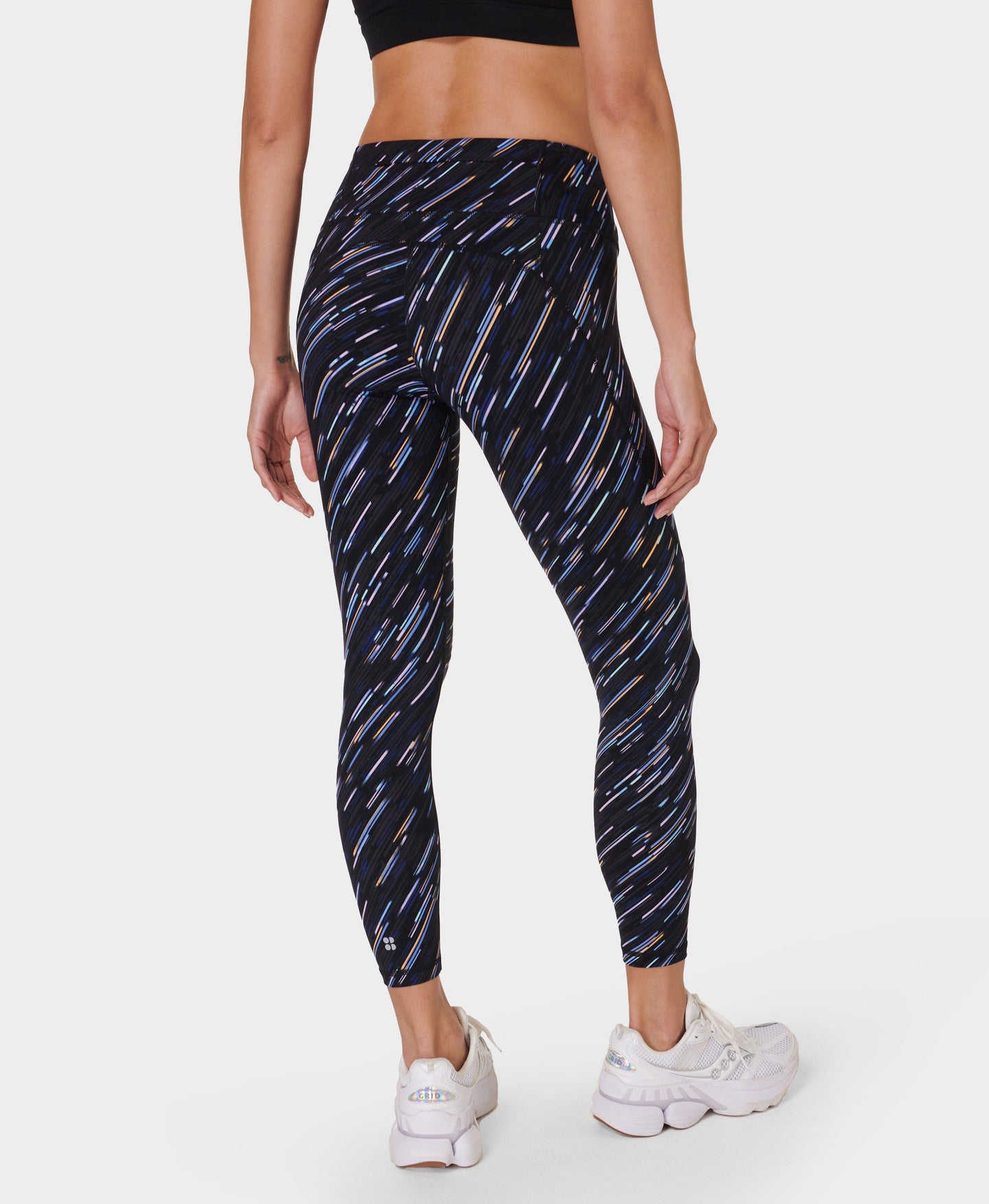 Power Workout Leggings Sb5400a Black-Gradient-Strip