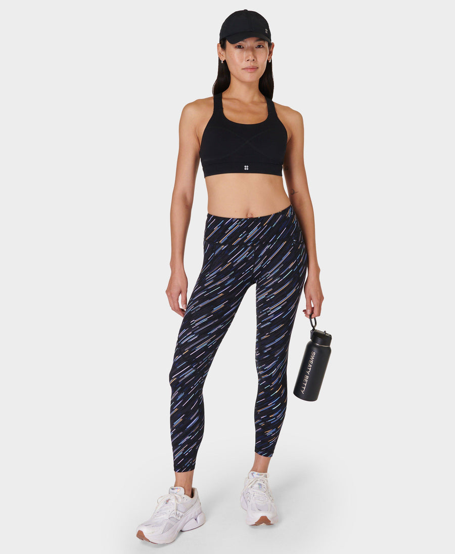 Power Workout Leggings Sb5400a Black-Gradient-Strip