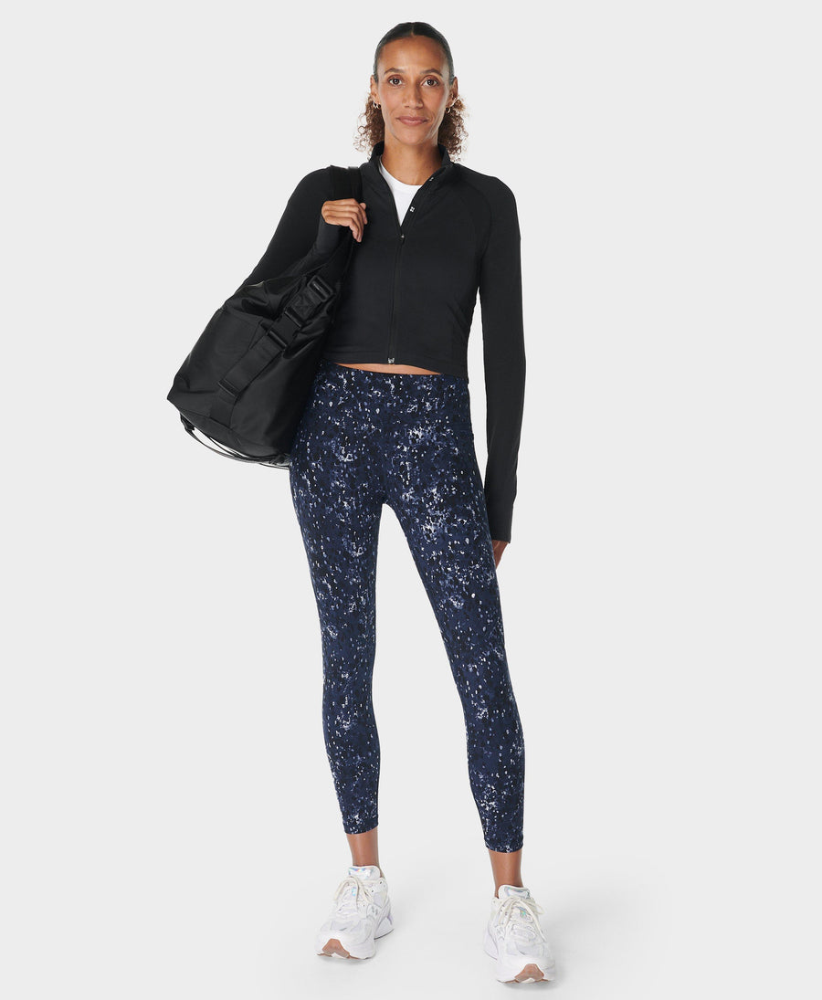 Power Workout Leggings Sb5400a Blue-Ebony-Print