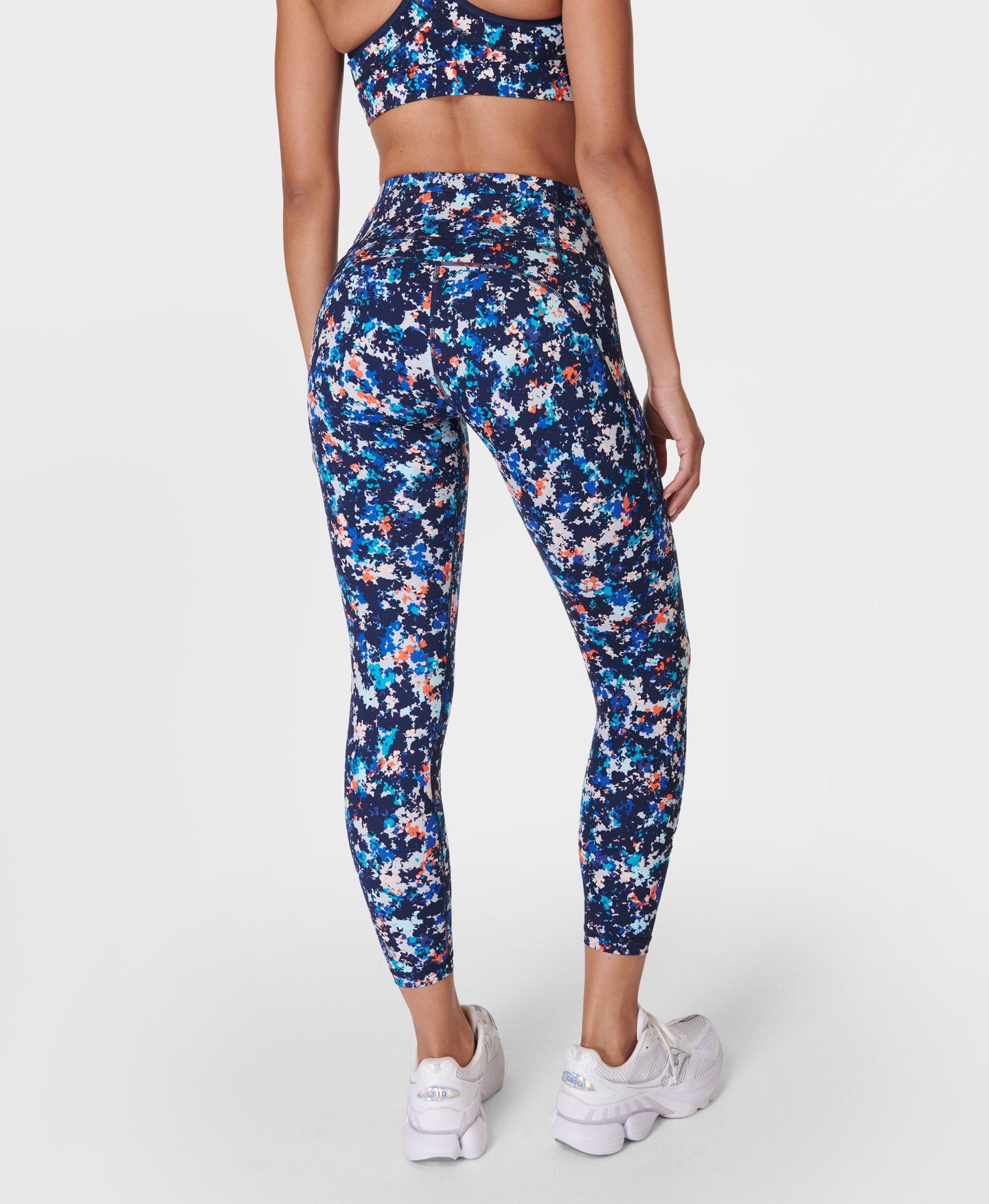 Power 7/8 Workout Leggings Sb5400a 78 Blue-Ditsy-Dab-Flora