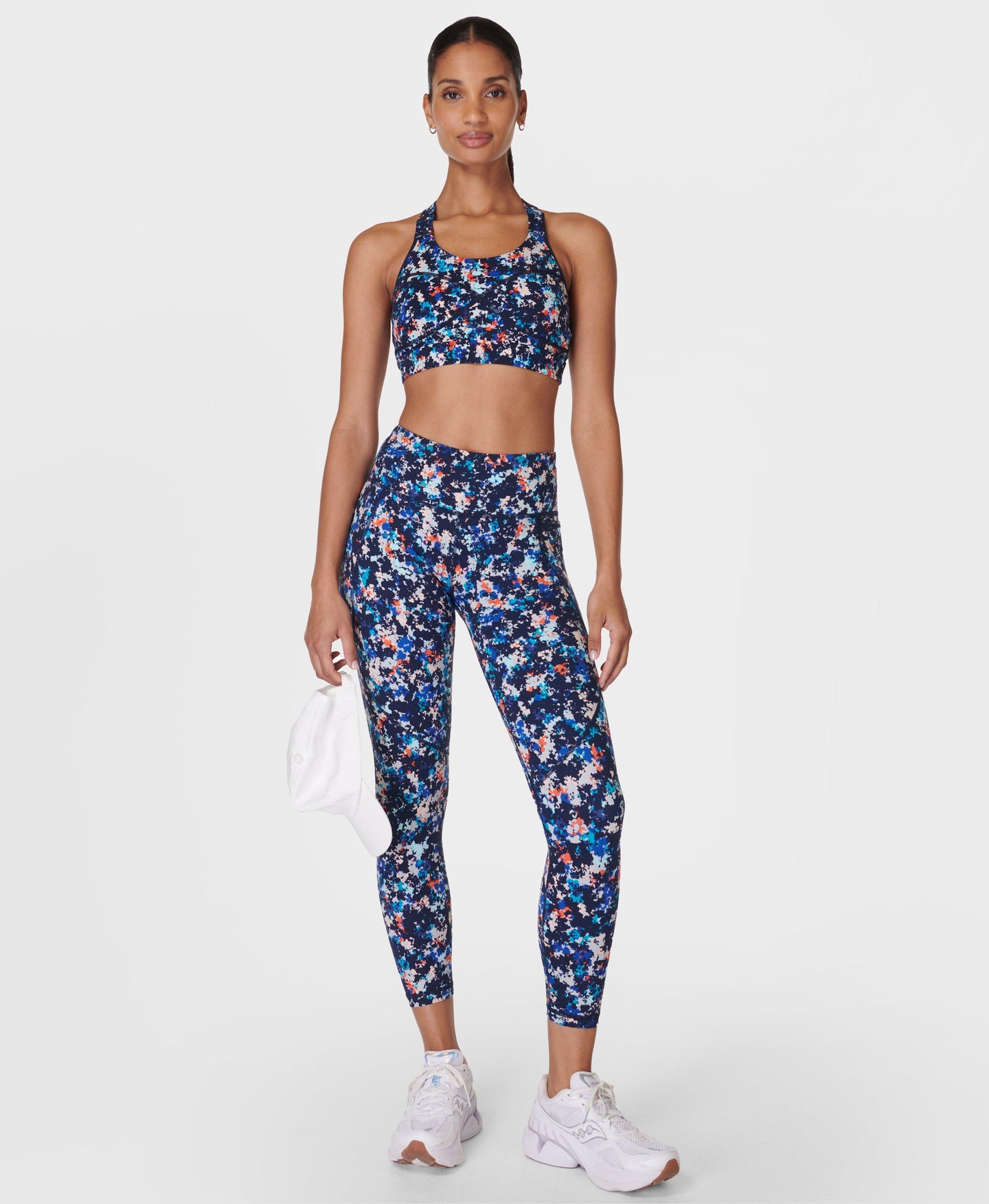 Power 7/8 Workout Leggings Sb5400a 78 Blue-Ditsy-Dab-Flora