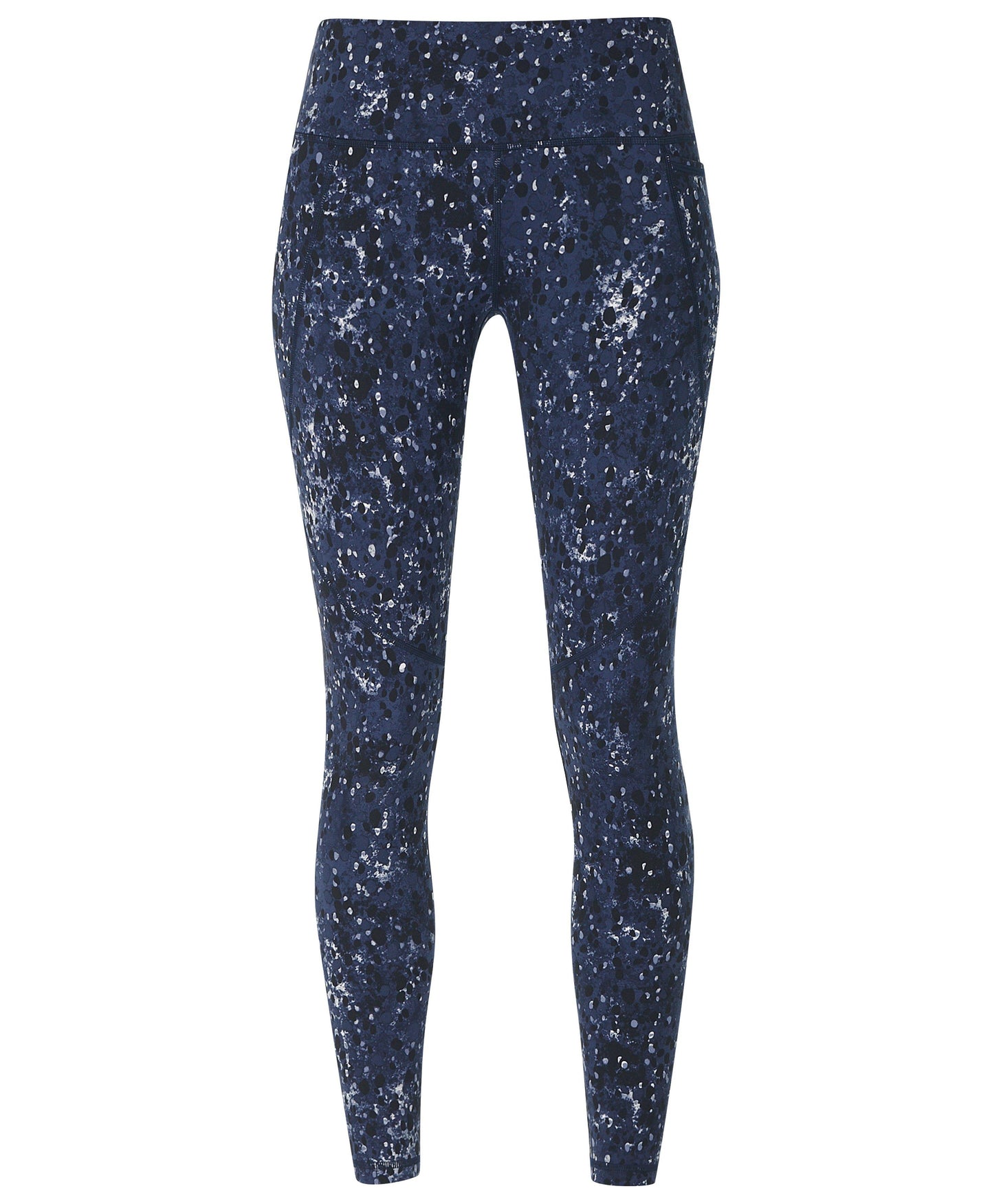 Power 7/8 Workout Leggings Sb5400a 78 Blue-Ebony-Print