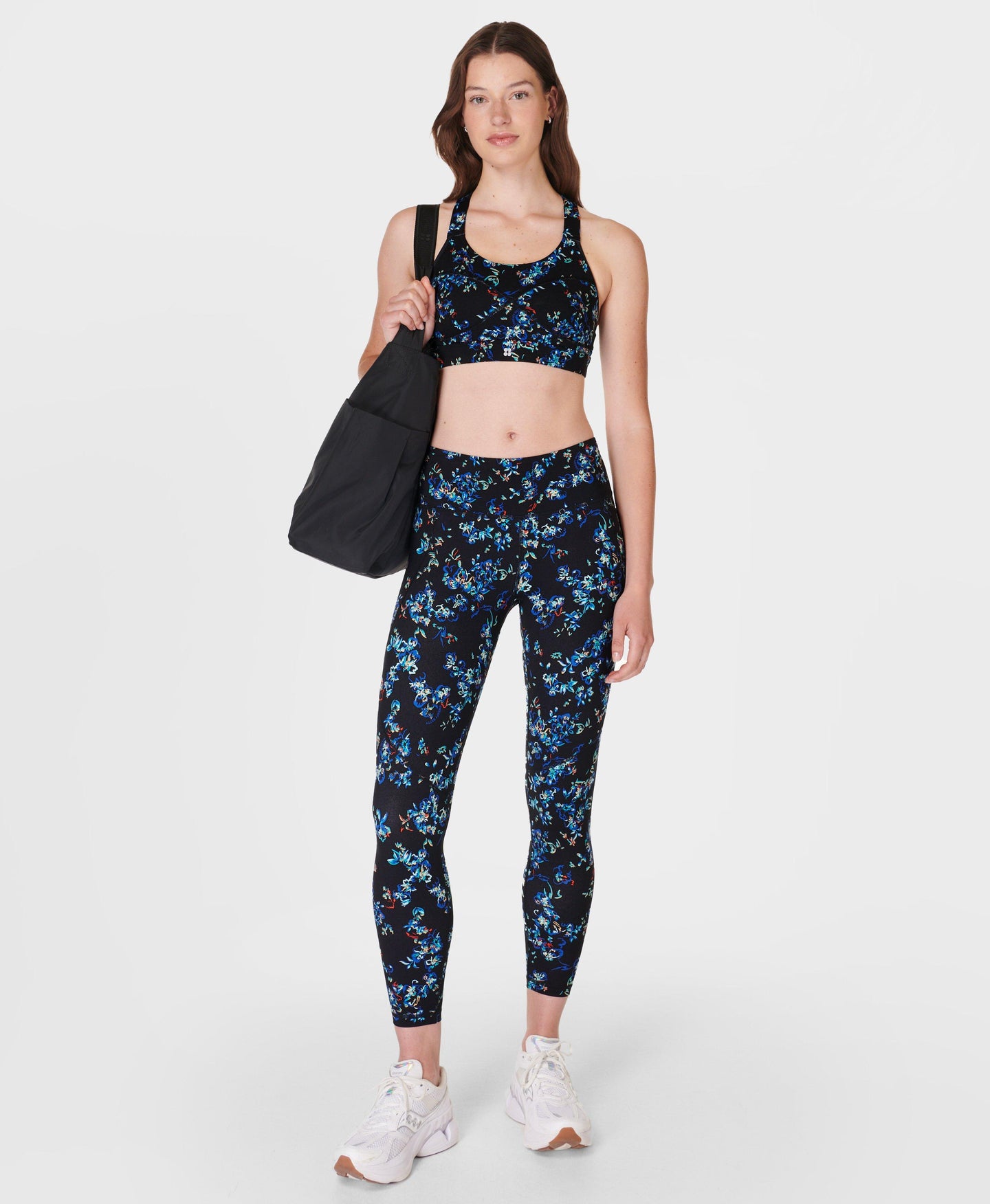 Power 7/8 Workout Leggings Sb5400a 78 Blue-Floral-Doodle-P