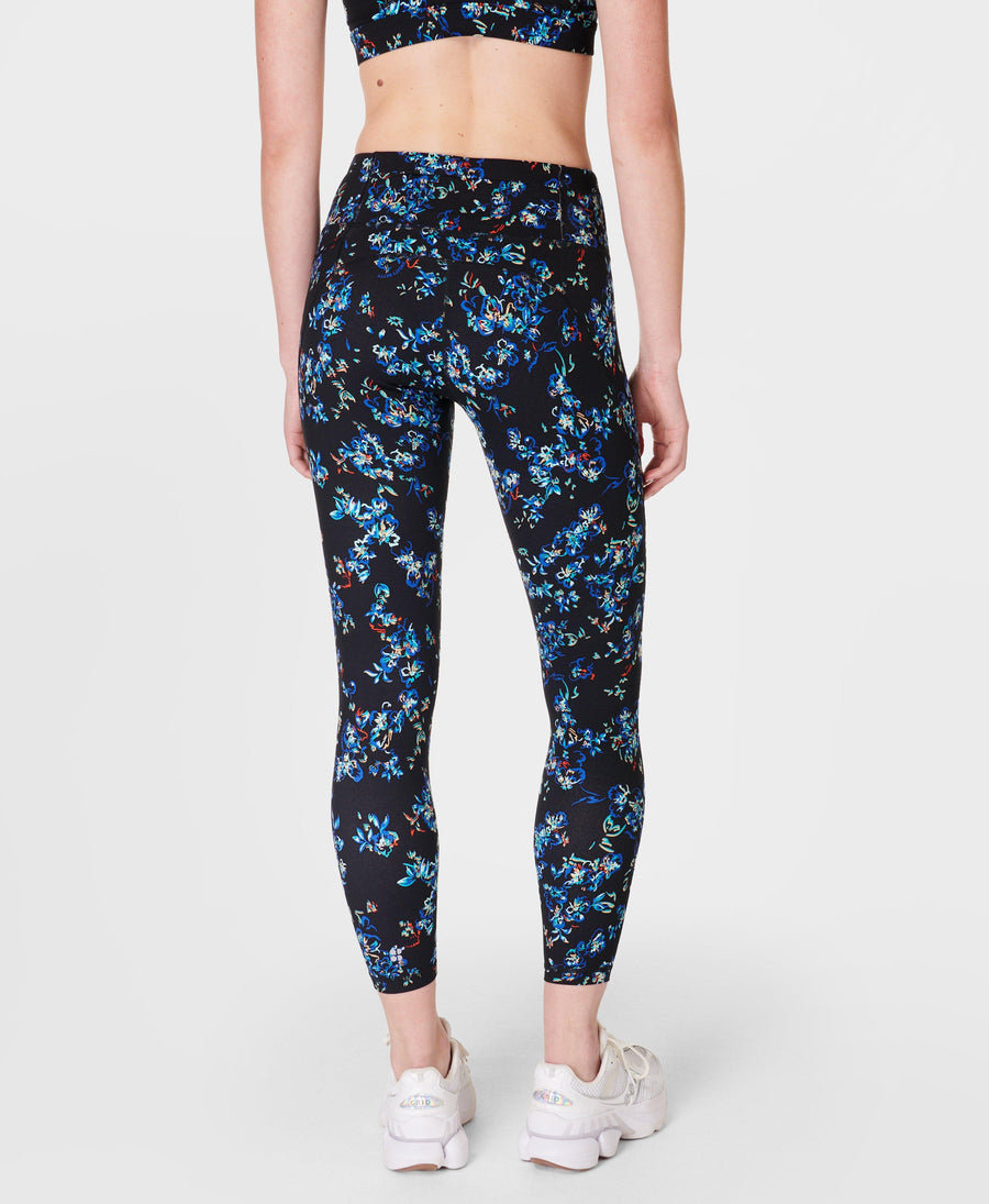 Power 7/8 Workout Leggings Sb5400a 78 Blue-Floral-Doodle-P