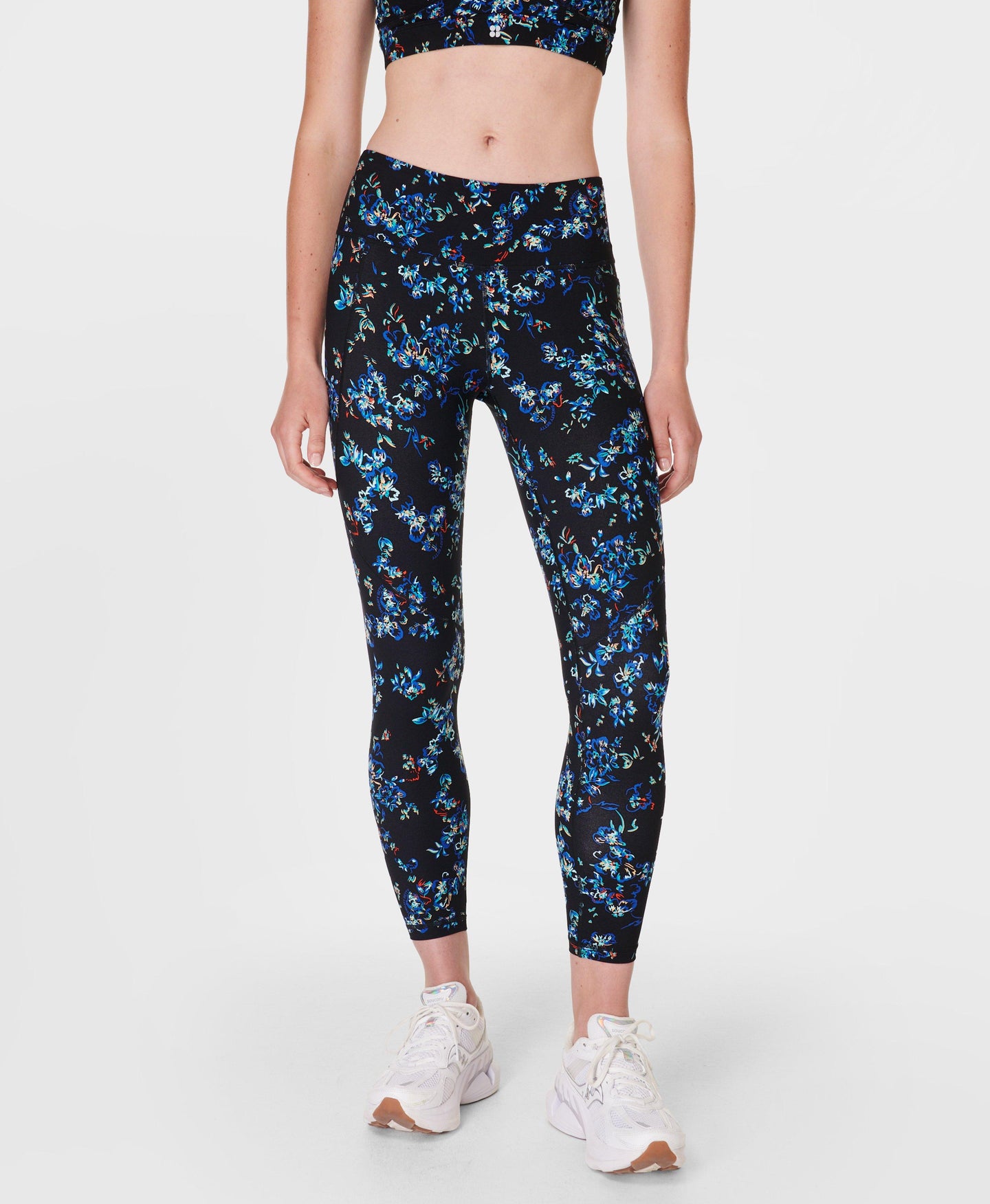 Power 7/8 Workout Leggings Sb5400a 78 Blue-Floral-Doodle-P