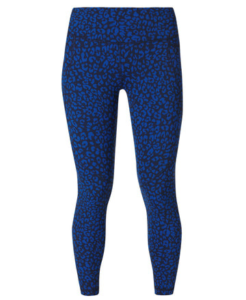 Power 7/8 Workout Leggings Sb5400a 78 Blue-Painted-Animal