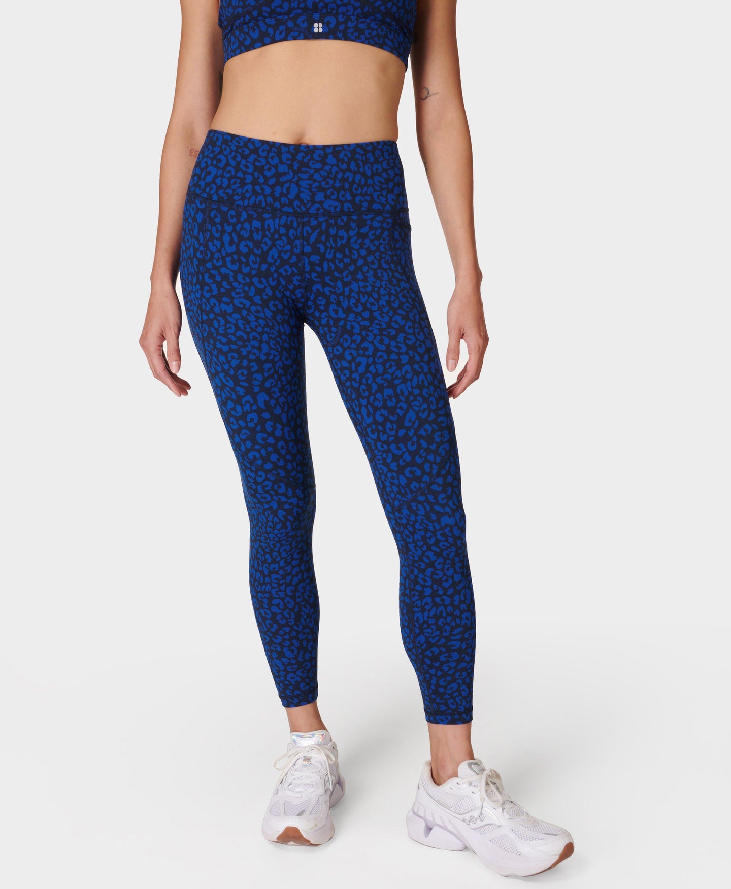 Power 7/8 Workout Leggings Sb5400a 78 Blue-Painted-Animal