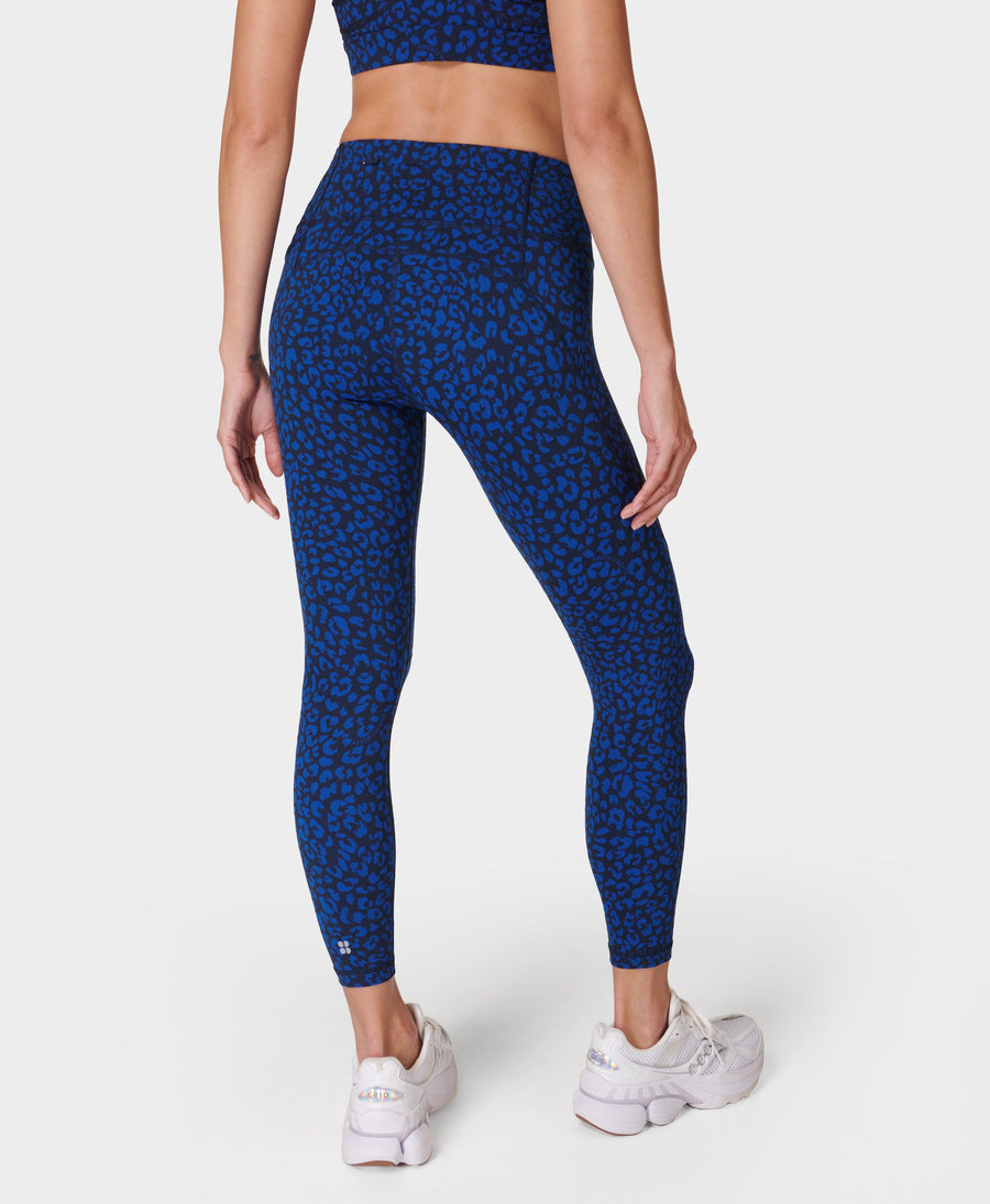 Power 7/8 Workout Leggings Sb5400a 78 Blue-Painted-Animal