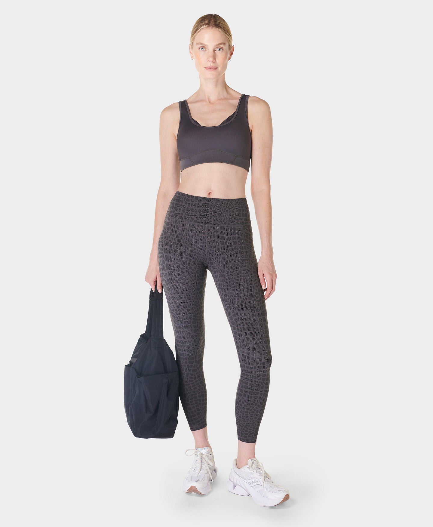 Power 7/8 Workout Leggings Sb5400a 78 Grey-Croc-Halftone-P