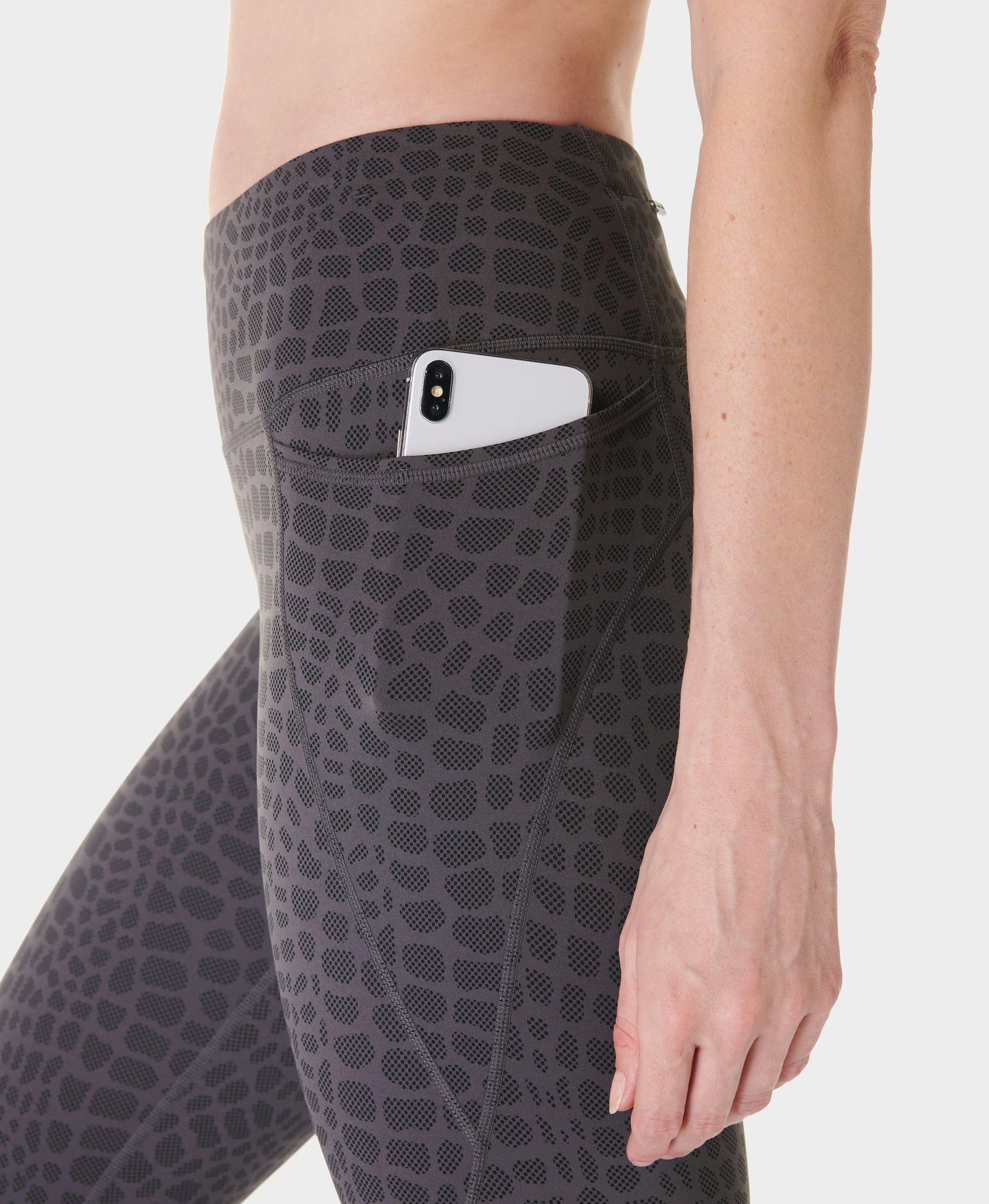 Power 7/8 Workout Leggings Sb5400a 78 Grey-Croc-Halftone-P