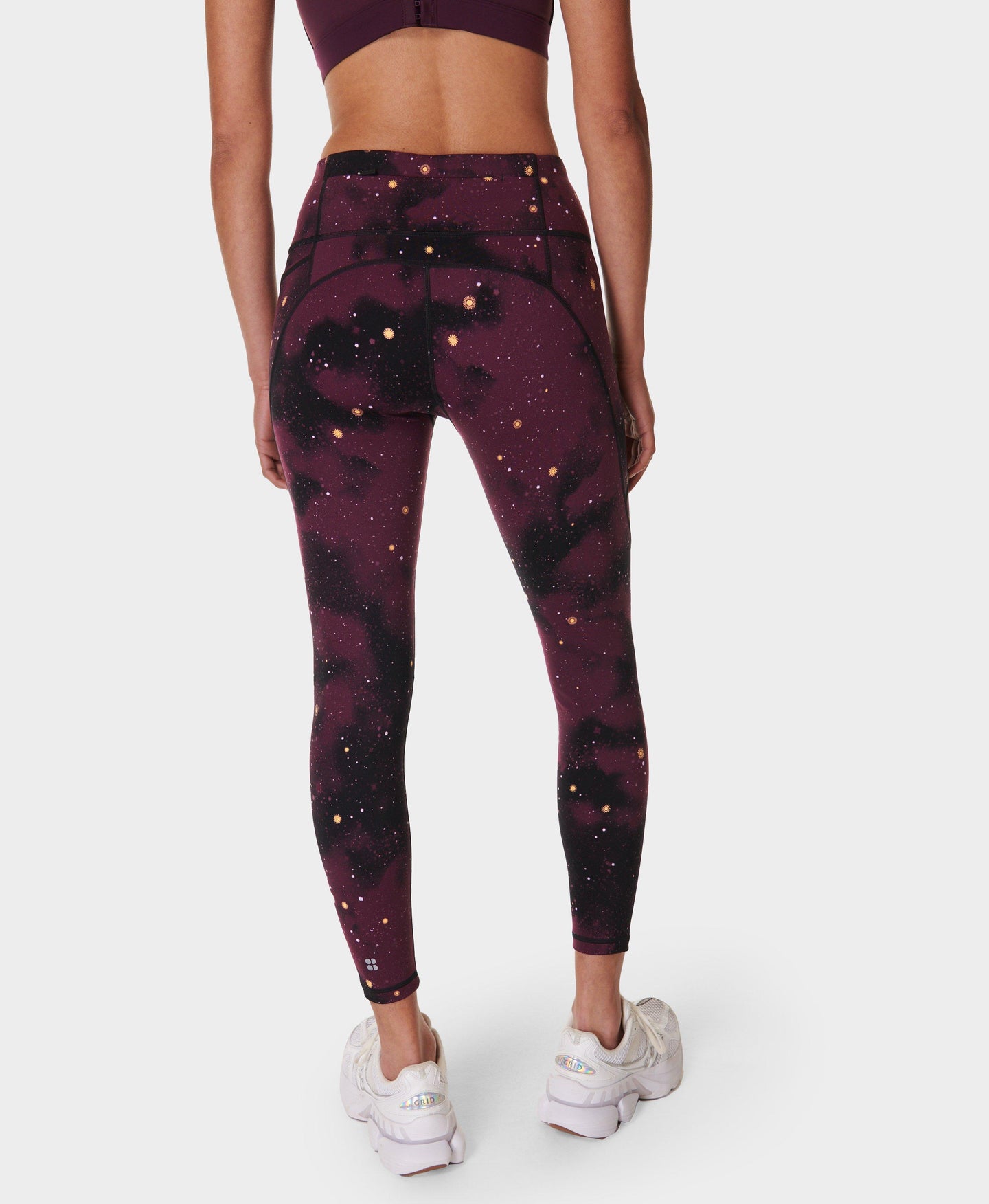 Power 7/8 Workout Leggings Sb5400a 78 Purple-Ditsy-Sun-Pri