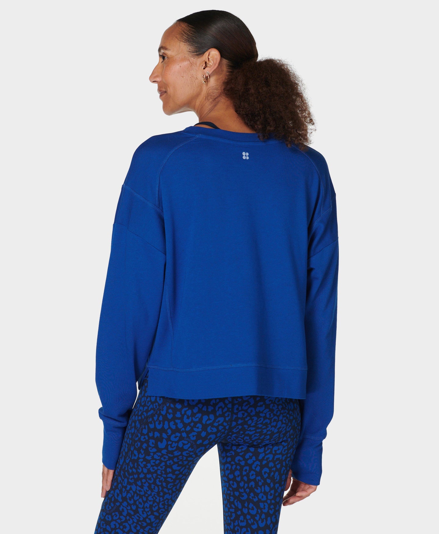 After Class Crop Sweatshirt Sb5622c Lightning-Blue