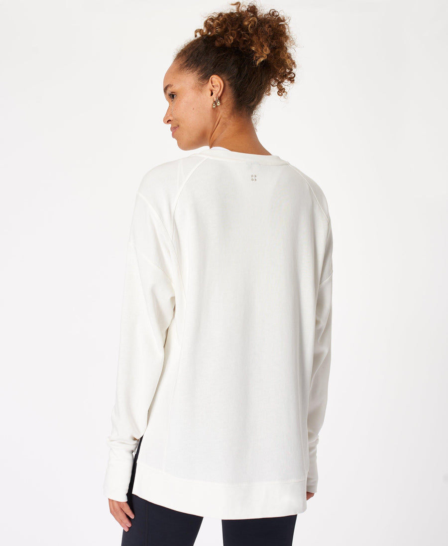 After Class Crop Sweatshirt Sb5622c Lily-White