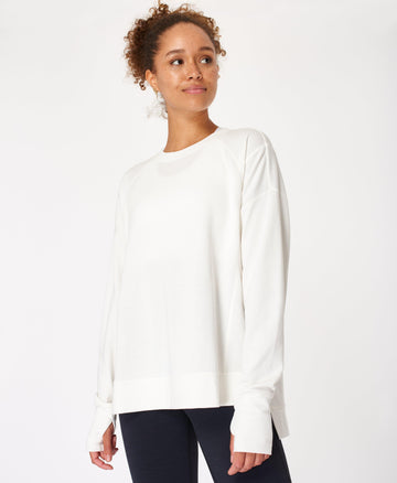 After Class Crop Sweatshirt Sb5622c Lily-White