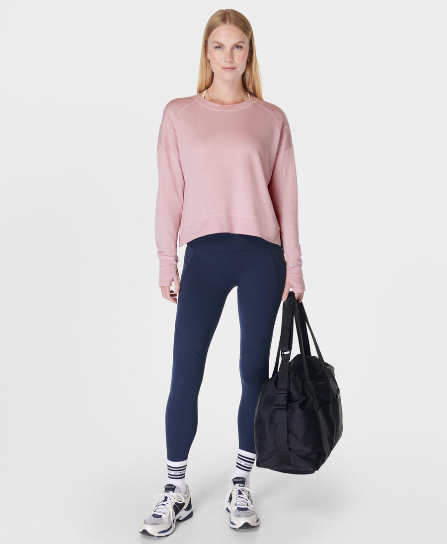 After Class Crop Sweatshirt Sb5622c Pirouette-Pink