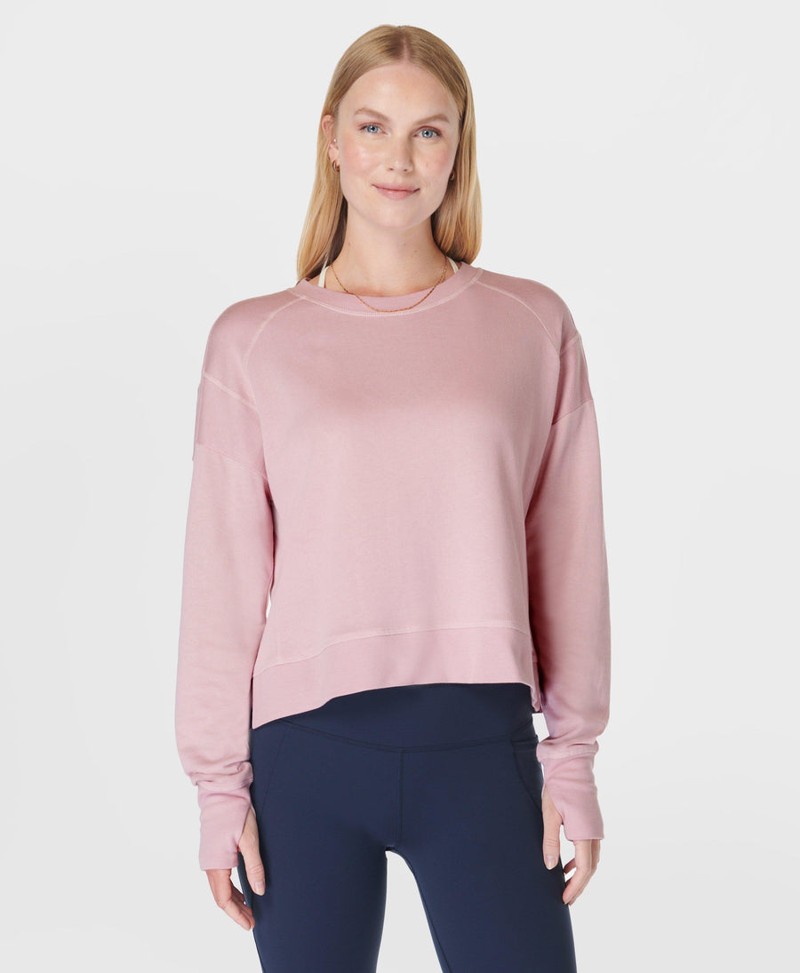 After Class Crop Sweatshirt Sb5622c Pirouette-Pink