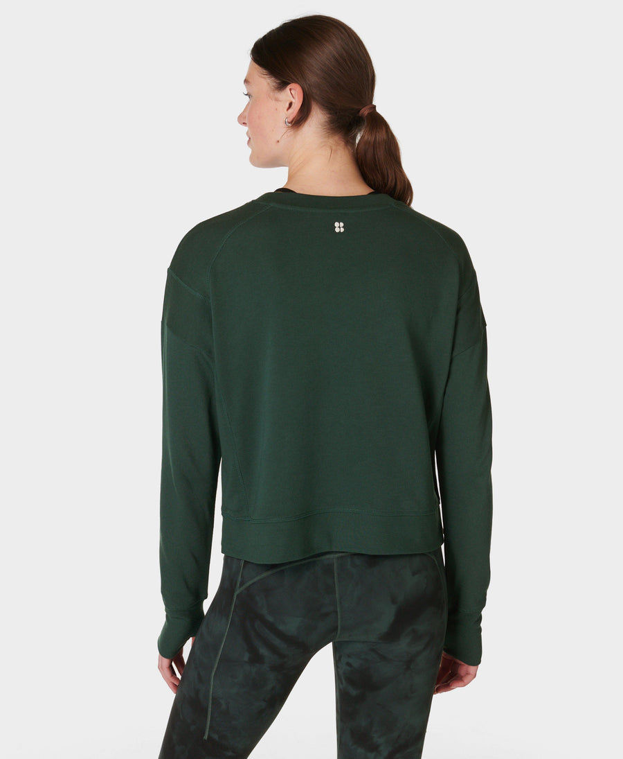 After Class Crop Sweatshirt Sb5622c Trek-Green