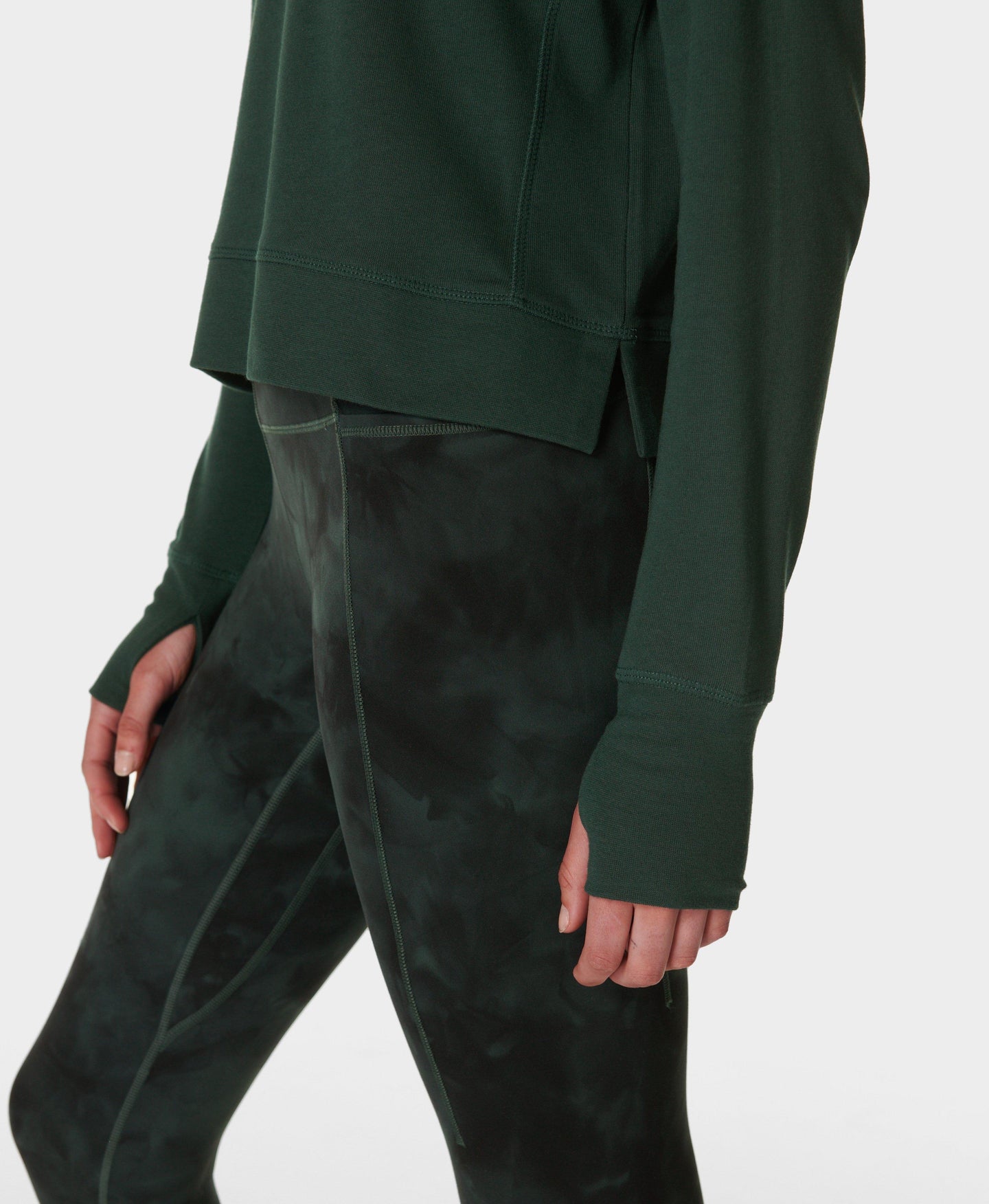 After Class Crop Sweatshirt Sb5622c Trek-Green