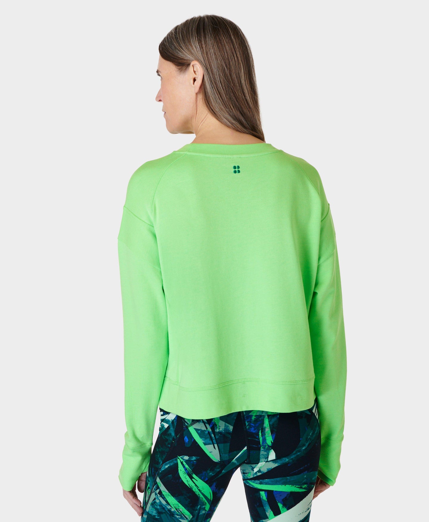 After Class Crop Sweatshirt Sb5622c Zest-Green