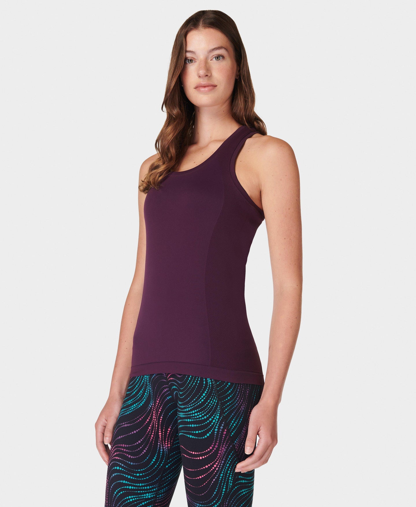 Athlete Seamless Workout Tank Sb6545 Midnight-Cherry-Purp