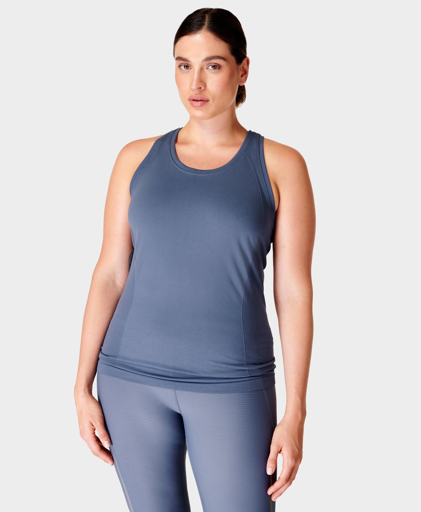 Athlete Crop Seamless Workout Sb6545c Endless-Blue