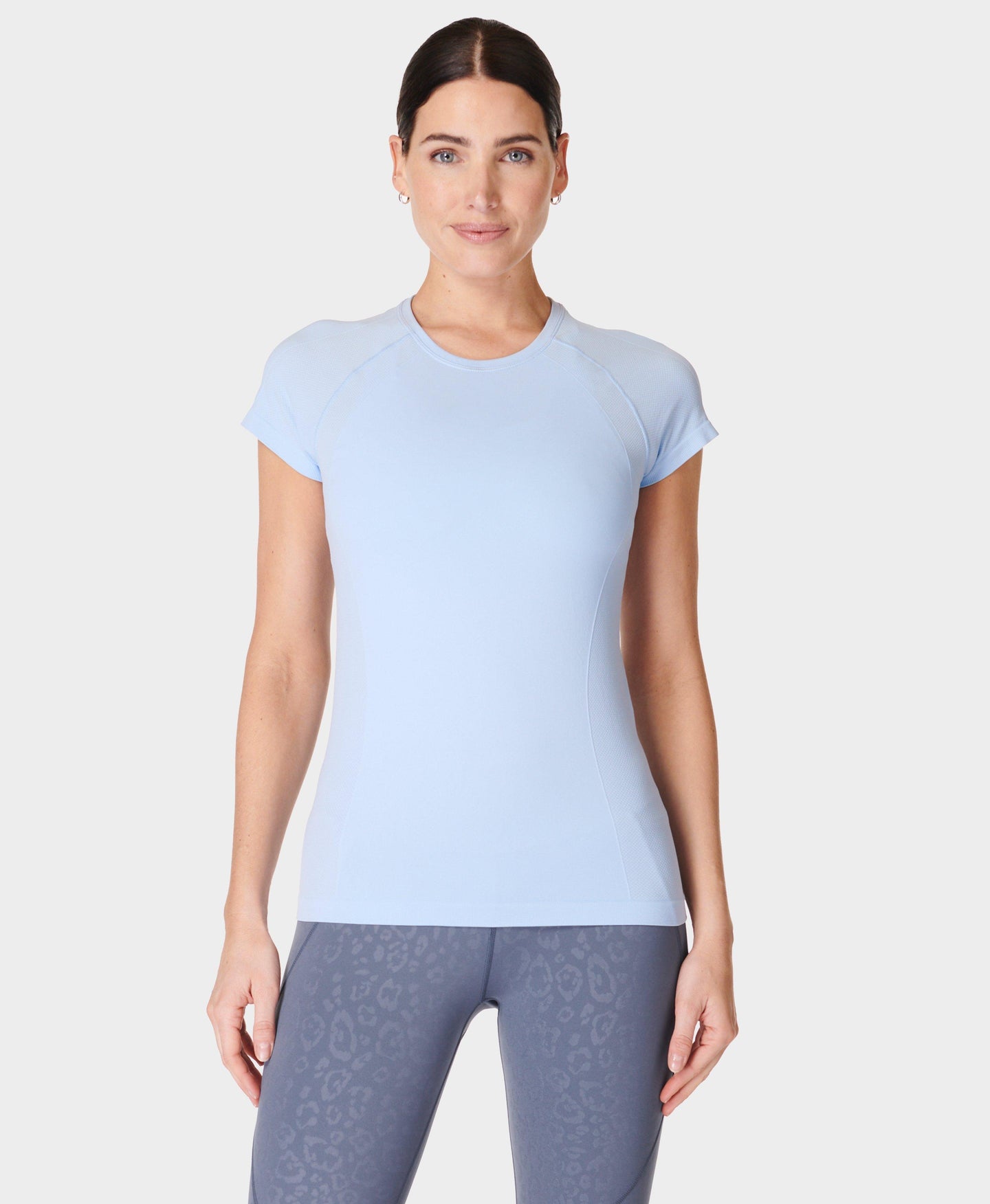 Athlete Seamless Workout T-shi Sb6546 Breeze-Blue