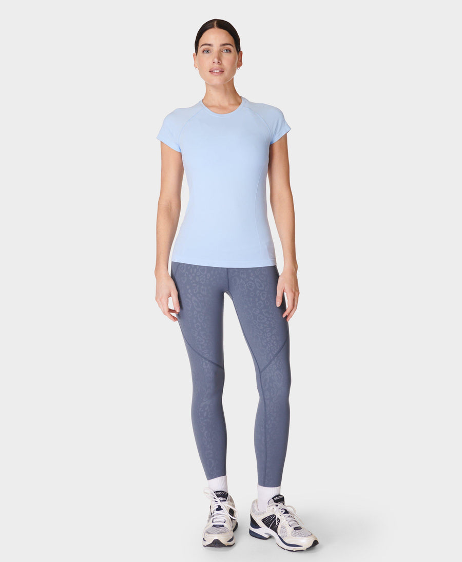 Athlete Seamless Workout T-shi Sb6546 Breeze-Blue