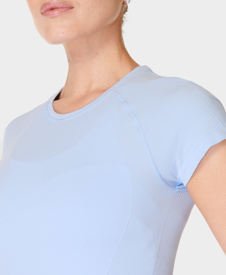 Athlete Seamless Workout T-shi Sb6546 Breeze-Blue