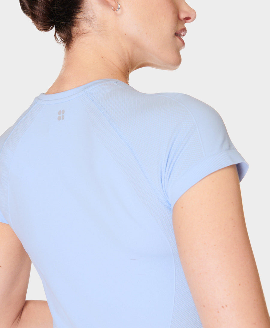 Athlete Seamless Workout T-shi Sb6546 Breeze-Blue